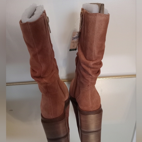Vince Camuto Kenidra Water-Repellent Slouch Boot Color Warm Caramel Size 9 - Picture 6 of 11